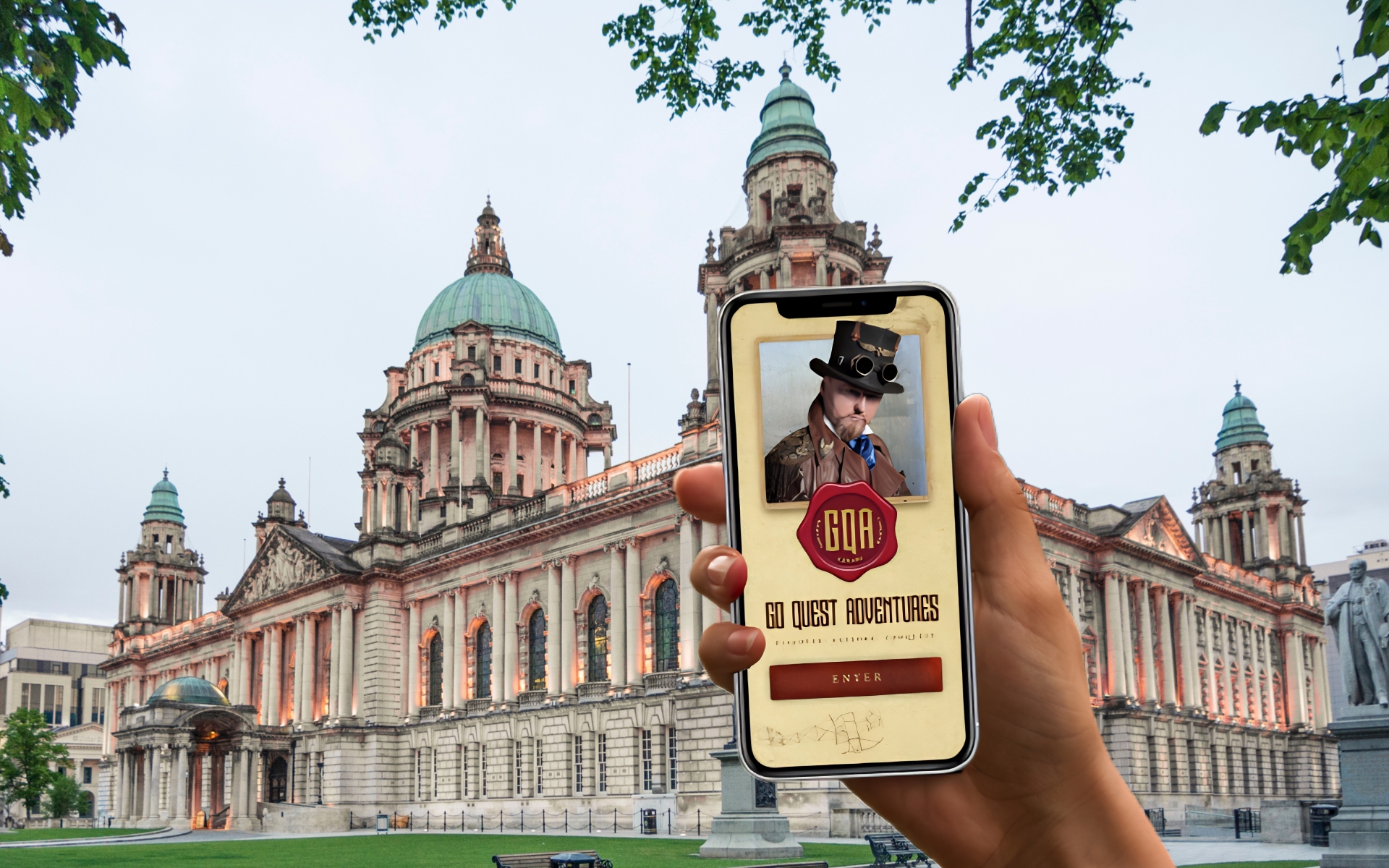 Belfast SelfGuided City Walk & Interactive Treasure Hunt with Escape Room Twist Activities